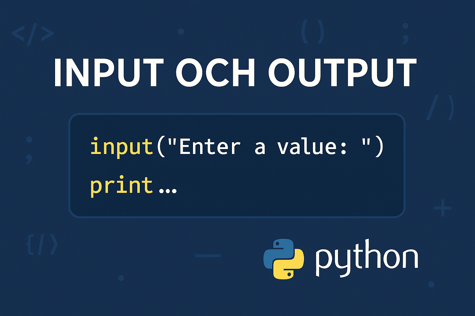input vs output