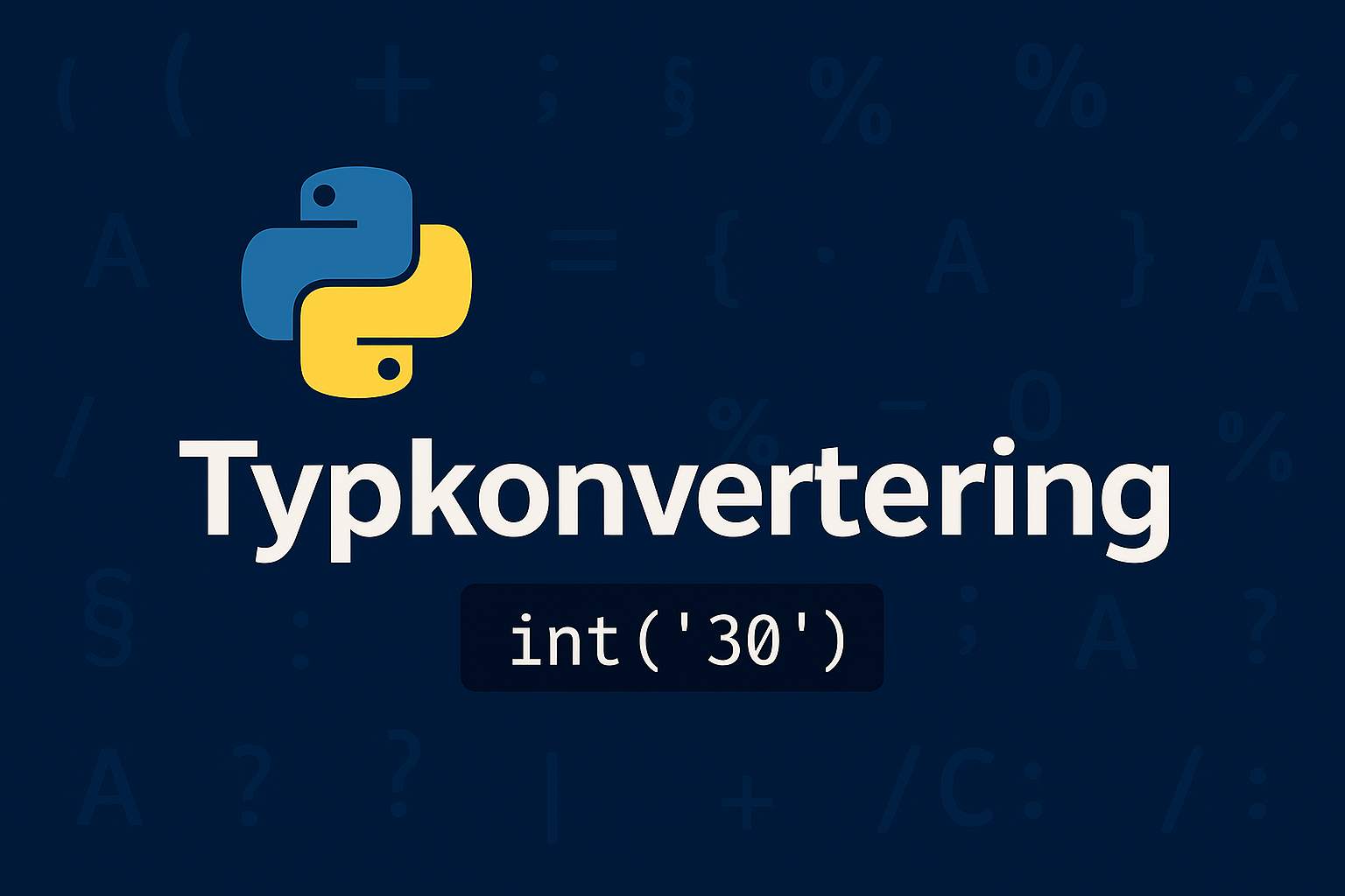 Type conversion