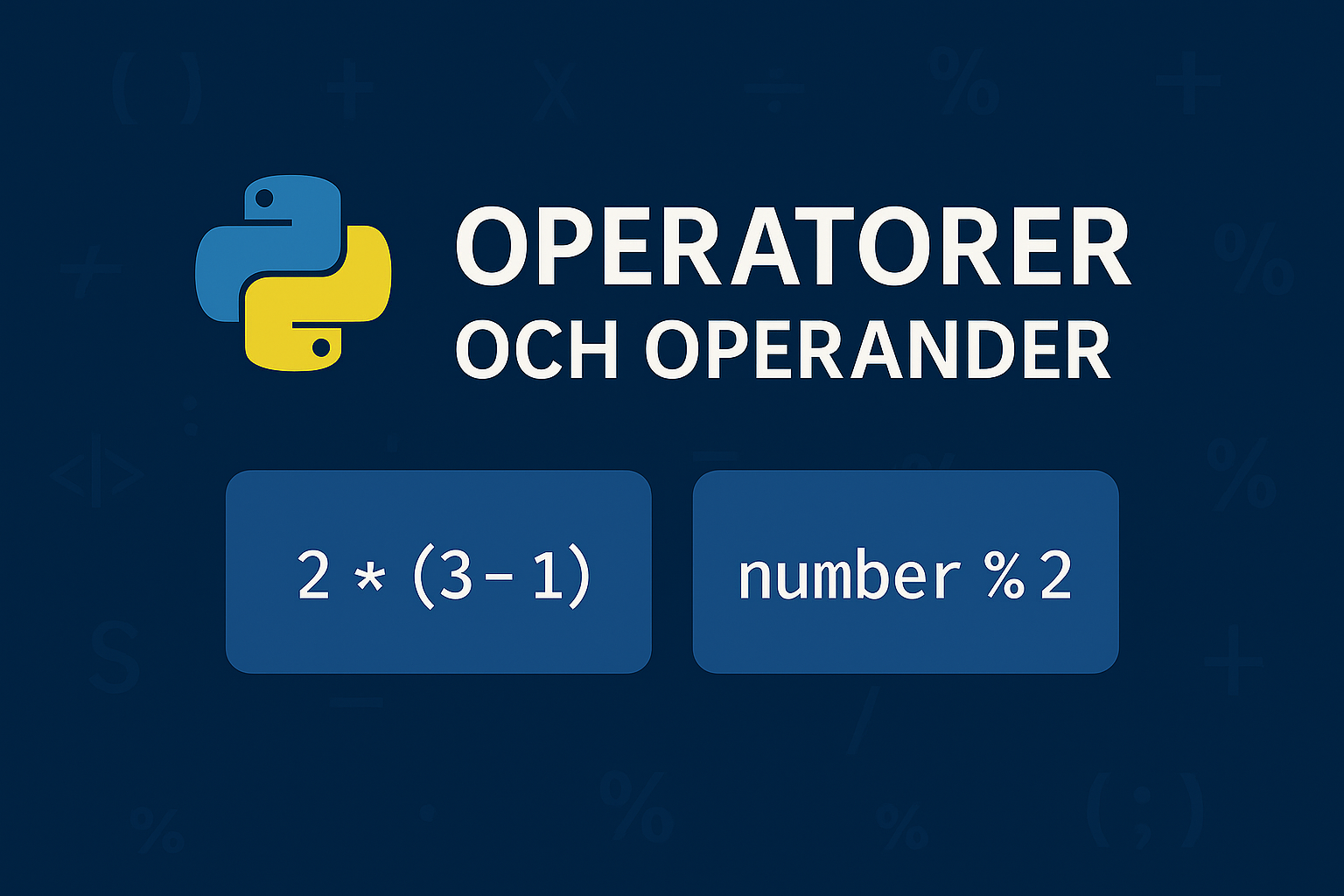 Operators