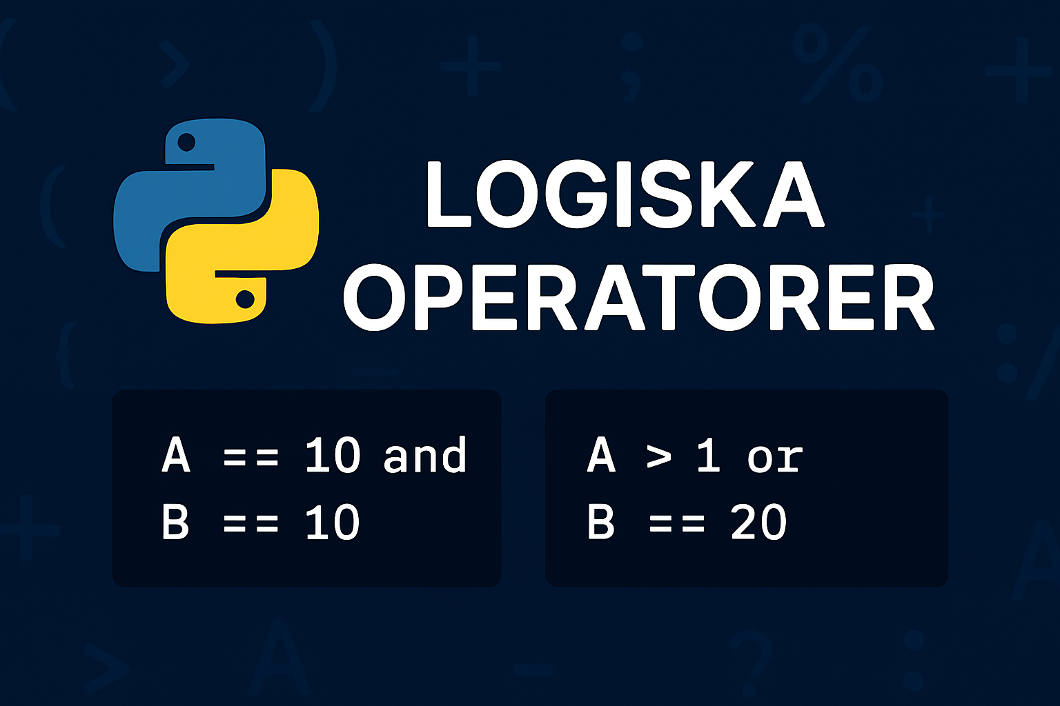 Logical operators
